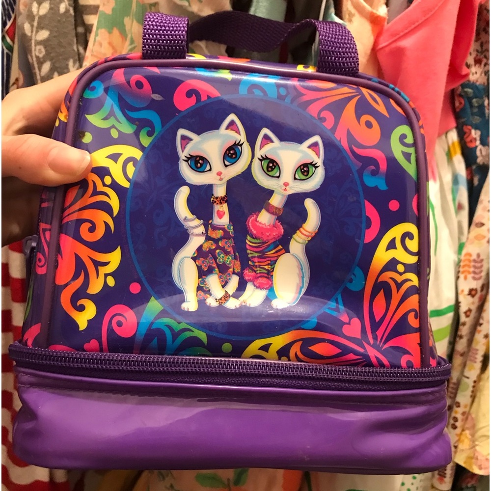 Vintage Lisa Frank Twin Siamese Cat Roxi & Rolli Kitty Lunchbox